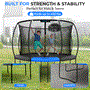 Pyle - SLTRMPK12CK , Health and Fitness , Fitness Equipment - Home Gym , 12ft Pumpkin Recreational Trampoline with Luxury Ladder and Basketball Hoop System for Kids / Children and Inner Enclosure (Black)