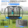 Pyle - SLTRMPK8BL , Health and Fitness , Fitness Equipment - Home Gym , 8ft Pumpkin Recreational Trampoline with Inner Enclosure for Kids / Children (Blue)