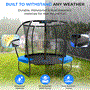 Pyle - SLTRMPK8BL , Health and Fitness , Fitness Equipment - Home Gym , 8ft Pumpkin Recreational Trampoline with Inner Enclosure for Kids / Children (Blue)