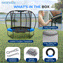 Pyle - SLTRMPK8BL , Health and Fitness , Fitness Equipment - Home Gym , 8ft Pumpkin Recreational Trampoline with Inner Enclosure for Kids / Children (Blue)