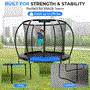Pyle - SLTRMPK8CK , Health and Fitness , Fitness Equipment - Home Gym , 8ft Pumpkin Recreational Trampoline with Inner Enclosure for Kids / Children (Black)