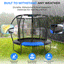 Pyle - SLTRMPK8CK , Health and Fitness , Fitness Equipment - Home Gym , 8ft Pumpkin Recreational Trampoline with Inner Enclosure for Kids / Children (Black)