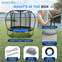 Pyle - SLTRMPK8CK , Health and Fitness , Fitness Equipment - Home Gym , 8ft Pumpkin Recreational Trampoline with Inner Enclosure for Kids / Children (Black)