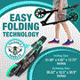Pyle - SLTS02 , Sports and Outdoors , Kids Toy Scooters , Lightweight and Foldable Kick Scooter - Adjustable Scooter for KID and Teens , Alloy Deck with High Impact Wheels (Aqua on Black)