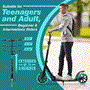 Pyle - SLTS02 , Sports and Outdoors , Kids Toy Scooters , Lightweight and Foldable Kick Scooter - Adjustable Scooter for KID and Teens , Alloy Deck with High Impact Wheels (Aqua on Black)
