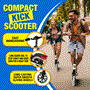 Pyle - SLTS46 , Sports and Outdoors , Kids Toy Scooters , Lightweight and Foldable Kick Scooter - Adjustable Scooter for Teens and Adult, Alloy Deck with High Impact Wheels (Black and White)