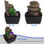 Pyle - AZSLTWF50LED , Home and Office , Water Fountains , Water Fountain - Relaxing Tabletop Water Feature Decoration