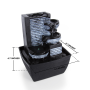 Pyle - sltwf58led , Home and Office , Water Fountains , Water Fountain - Relaxing Tabletop Water Feature Decoration