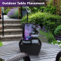Pyle - sltwf58led , Home and Office , Water Fountains , Water Fountain - Relaxing Tabletop Water Feature Decoration