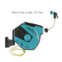 Pyle - slwhr50 , Home and Office , Gardening - Landscaping , Wall Mount Garden Hose Reel - Retractable Winding Water Hose & Housing (50