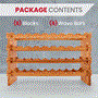 Pyle - SLWMDSF200 , Home and Office , Storage - Organization , Stackable Wine Storage Rack - Wine Rack with 36 Bottle Slots, 4-Tier Modular Wine Display Shelves