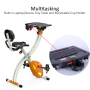 Pyle - SLXB2 , Home and Office , Fitness Equipment - Home Gym , Home/Office Exercise Bike - Upright Bicycle Pedaling Fitness Machine with Laptop Tray
