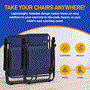 Pyle - SLZGHTBBU45.5 , Sports and Outdoors , Outdoor Adjustable Zero Gravity Lounge Chair Recliners with Table and Padded Headrest Pillows, 2 Pack, (Navy Blue)