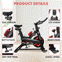Pyle - SQHBIK-1 , Home and Office , Fitness Equipment - Home Gym , Health and Fitness , Fitness Equipment - Home Gym , Stationary Cycling Bike Exerciser, with Comfortable Seat Cushion, Digital Display with Pulse, iPad Holder