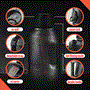 Pyle - SQPSB-3B , Kitchen & Cooking , Fridges & Coolers , 2300ml. Sports Big Volume Water Bottle - BPA Free, Leak Proof Water Jag with Handle for Gym, Sport and Outdoor (Black)