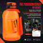 Pyle - SQPSB-3O , Kitchen & Cooking , Fridges & Coolers , 2300ml. Sports Big Volume Water Bottle - BPA Free, Leak Proof Water Jag with Handle for Gym, Sport and Outdoor (Orange)