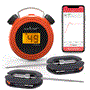 Pyle - AZPWIRBBQ60 , Kitchen & Cooking , BBQ & Grilling , Bluetooth Wireless BBQ Digital Thermometer