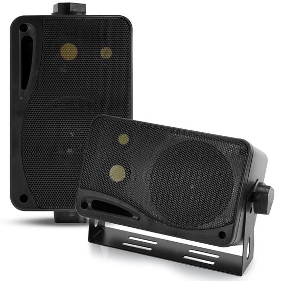 Pyle - TEST2022CLONE , Home and Office , Home Speakers , On the Road , Vehicle Speakers , 200 Watts 3-Way Mini Box Speaker System