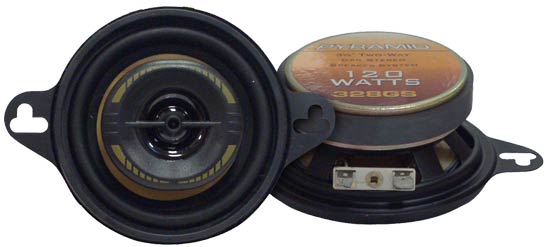 Pyle - 328GS , On the Road , Vehicle Speakers , 3.5'' 120 Watts Two-Way Speakers
