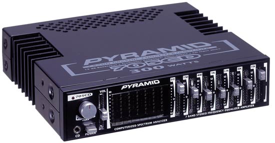 Pyle - 705CD , On the Road , Equalizers - Crossovers , 7 Band Graphic Equalizer Amplifier w/Frequency Spectrum Display