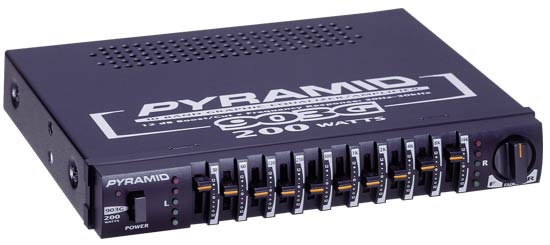 Pyle - 903G , On the Road , Equalizers - Crossovers , 10 Band Half-Din Power Booster Graphic Equalizer Amplifier 200 Watts