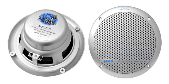 Pyle - AQ5DCS , Used , 300 Watts 5.25'' Dual Cone Marine Speakers (Silver Color)