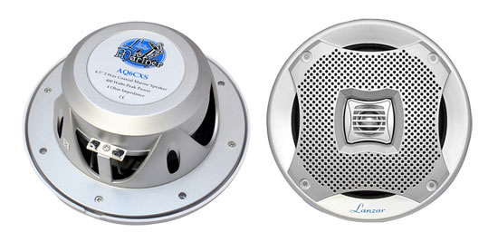Pyle - AQ6CXS , Used , 400 Watts 6.5'' 2-Way Marine Speakers (Silver Color)