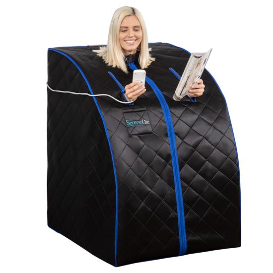 Pyle - AZSLISAU10BK , Home and Office , Therapeutic , Compact & Portable Infrared Sauna