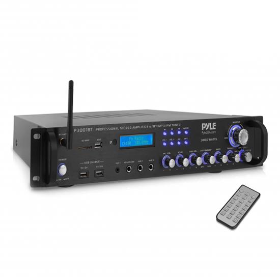 Pyle - CA-P3001BT , Sound and Recording , Amplifiers - Receivers , Bluetooth Hybrid Amplifier Receiver - Home Theater Pre-Amplifier with Wireless Streaming Ability w/ Digital Optical/Coax, MP3/USB/SD/AUX/FM/AM Radio (3000 Watt)