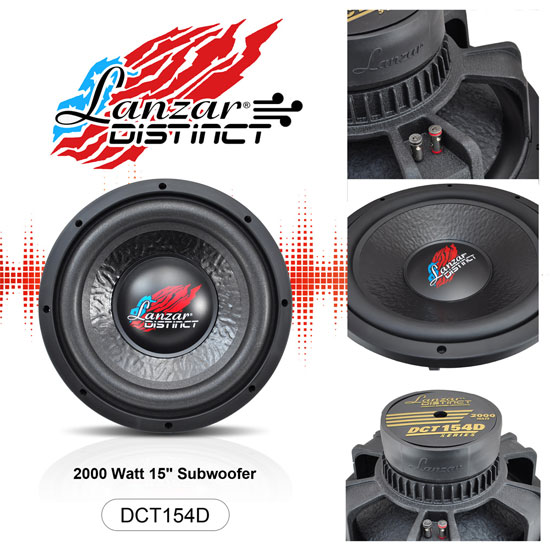 Lanzar DCT154D Marine and Waterproof Vehicle Subwoofers On the