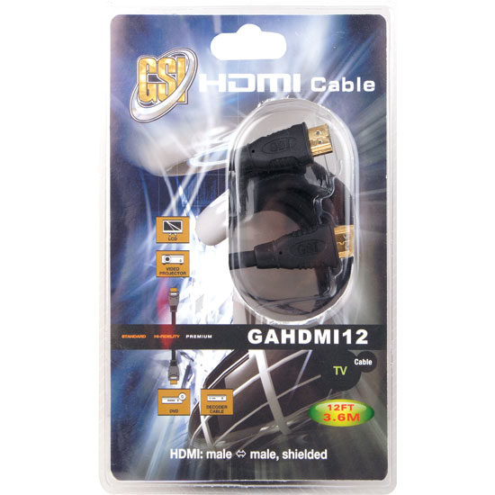 Pyle - GAHDMI12 , Sound and Recording , Cables - Wires - Adapters , 12 ft. High Definition HDMI Cable, Gold
