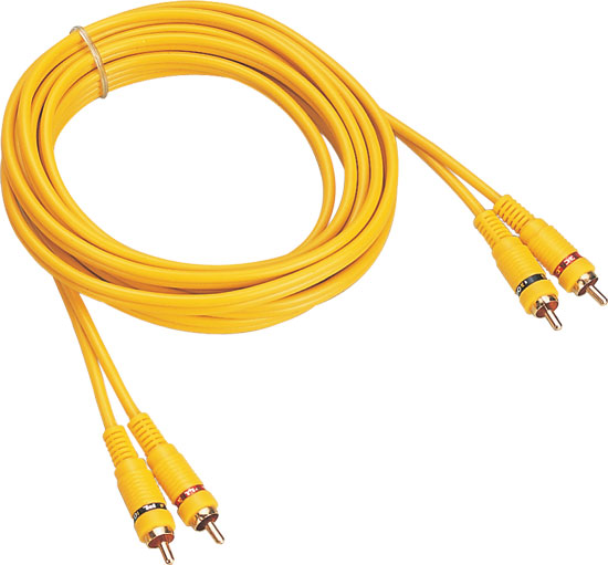 Pyle - GNA9 , Sound and Recording , Cables - Wires - Adapters , 9 ft RCA 2 Channel Spiral Shielded Audio Cable, Gold Plated RCA Connector