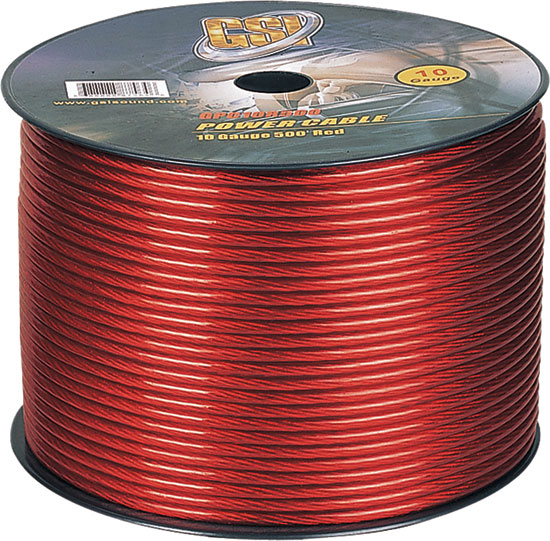 Pyle - GPC10R500 , Sound and Recording , Cables - Wires - Adapters , 10 Gauge Power.Ground Cables