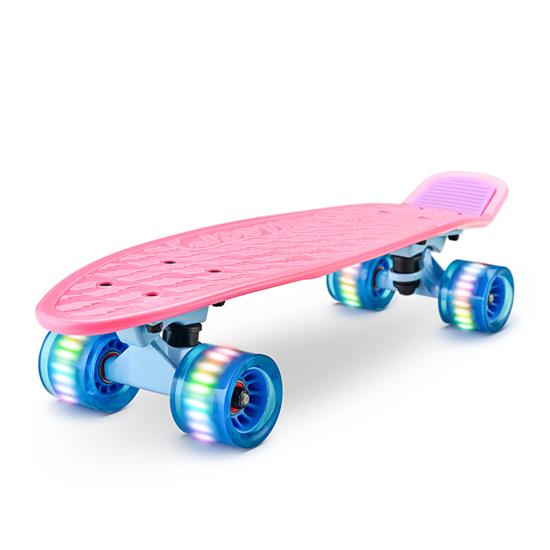 Pyle - HCSK97 , Sports and Outdoors , 6'' PP Deck Skateboard - Mini Cruiser Skateboard, Designed for Kids, Teens, and Adults (Pink)
