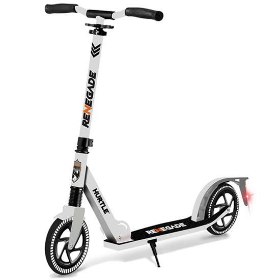 Pyle - DE-HURTSWH.5 , Sports and Outdoors , Kids Toy Scooters , Lightweight and Foldable Kick Scooter - Adjustable Scooter for Teens and Adult, Alloy Deck with High Impact Wheels (White)