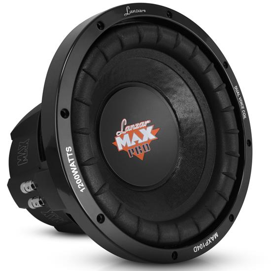 Lanzar Max MAXP104D Pro 10 inch 1200W 4Ohm Small Enclosure Dual Subwoofer 