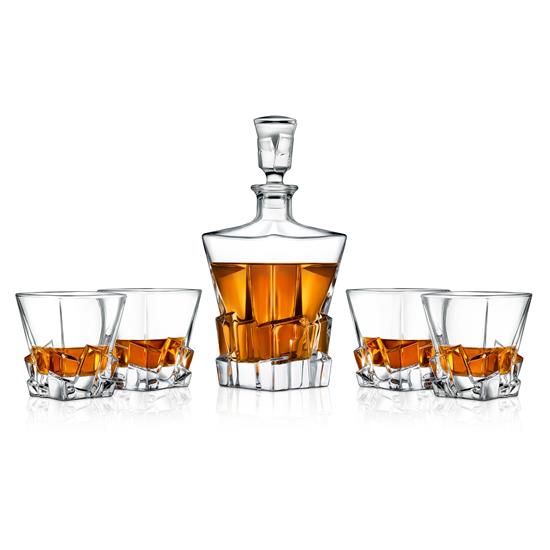 Pyle - NCGD4C168 , Home and Office , Storage - Organization , Home Bar Whiskey Decanter - Whiskey Glass Decanter Aerator Set with Whiskey Glasses, Elegant Decanter Design