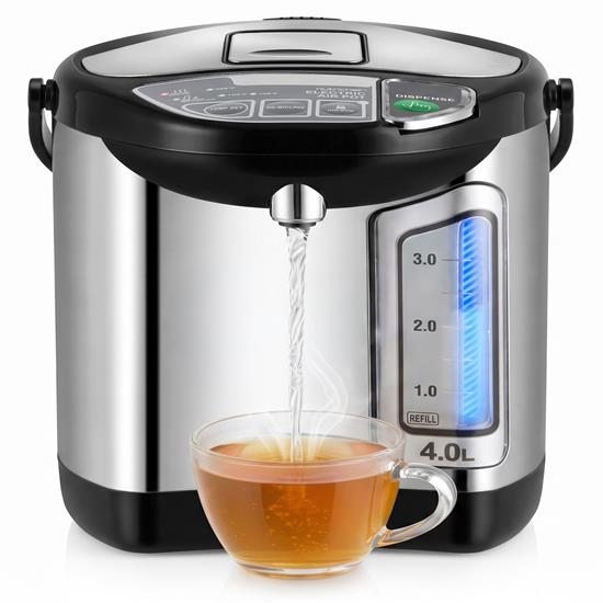Pyle - NCHUB24.5 , Kitchen & Cooking , Fridges & Coolers , 4L Digital Hot Water Dispenser - Instant Water Boiler / Water Heater, Auto Dispense Safety Lock, (4.227 quarts)
