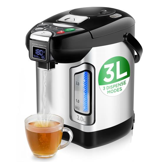Pyle - NCHUD43 , Kitchen & Cooking , Fridges & Coolers , 3L Digital Hot Water Dispenser - Instant Water Boiler / Water Heater, Auto Dispense Safety Lock, (3.17quarts)