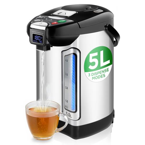 Pyle - NCHUD65 , Kitchen & Cooking , Fridges & Coolers , 5L Digital Hot Water Dispenser - Instant Water Boiler / Water Heater, Auto Dispense Safety Lock, (5.283quarts)