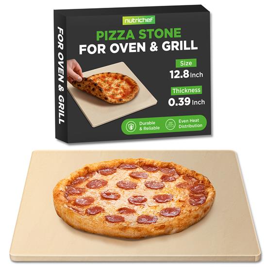 Pyle - NCPIZSTON2 , Kitchen & Cooking , BBQ & Grilling , Pizza Stone for Oven and Grill - Durable and Safe Baking Stone for Grill, Thermal Shock Resistant Cooking Stone (Compatible with NutriChef Model Number: NCPIZOVN)