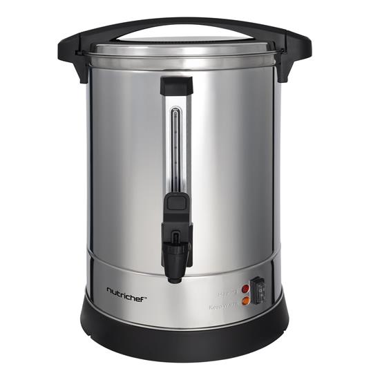 Pyle - NCSTKTL13L , Kitchen & Cooking , Water & Tea Kettles , 13 Liter Water Boiler and Hot Water Dispenser  - Double Layer Beverage with Safety Lock Lid  (Black & Silver)