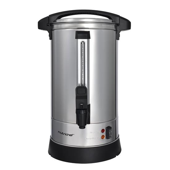 Pyle - NCSTKTL8L , Kitchen & Cooking , Water & Tea Kettles , 8 Liter Water Boiler and Hot Water Dispenser  - Double Layer Beverage with Safety Lock Lid  (Black & Silver)
