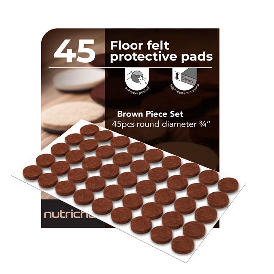 Pyle - NUFEBRO45 , Health and Fitness , protection Equipment , 45 Pcs. Felt Furniture Pads - Protect Various Floors Including Hardwood, Laminate, Tile, and Vinyl