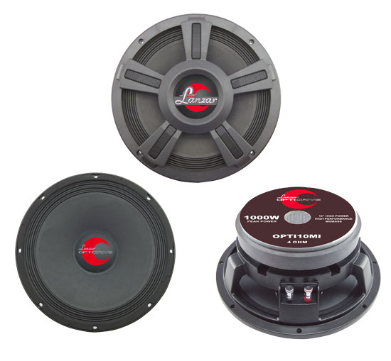 Pyle - OPTI10MI , On the Road , Vehicle Speakers , 10’’ Opti-Drive Car Mid-Bass Speaker - Pro Audio SVC Midbass Car Speaker (1000 Watt)