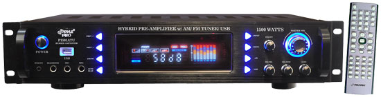 Pyle - P1501ATU , Sound and Recording , Amplifiers - Receivers , 1500 Watts Hybrid Home Stereo Receiver Amplifier w/ AM/FM Tuner/ USB