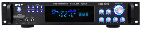 Pyle - P2001AT , Sound and Recording , Amplifiers - Receivers , 2,000 Watt Hybrid Hybrid Home Stereo Receiver Amplifier with AM/FM Tuner - Audio Inputs & Outputs