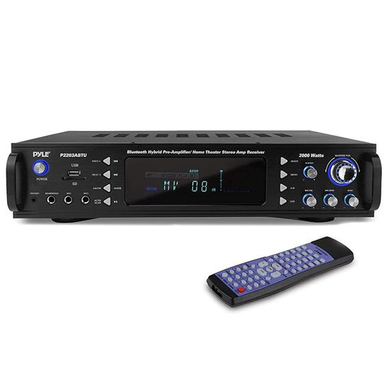 Pyle - CA-P2203ABTU.5 , Sound and Recording , Amplifiers - Receivers , Bluetooth Stereo Receiver for Speakers, Wireless Speaker Amp, Home Theater Stereo Amp Receiver, USB/SD/MP3/AUX/AM/FM, 2000 Watt