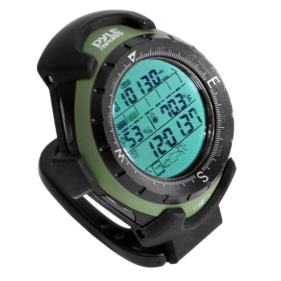 Pyle - pact1 , Gadgets and Handheld , Multi-Function Handheld Devices , Multifunction Handheld Altimeter With Barometer, Thermometer, Hygrometer, And Timekeeping Functions
