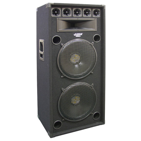 Pyle - padh152 , Sound and Recording , Studio Speakers - Stage Monitors , 1200 Watt Dual 15'' 8-Way Stage Speaker Cabinet